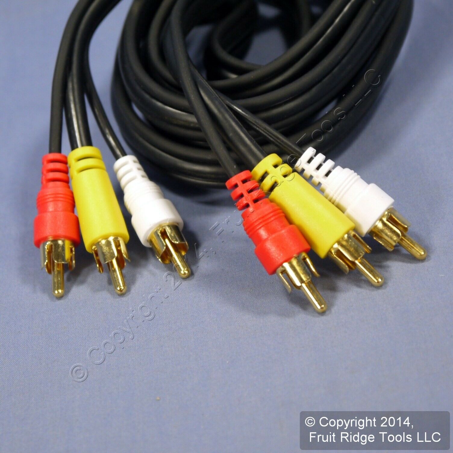 Leviton 6 Ft Video Stereo Audio RCA GOLD Dubbing Coax Composite Cable C5856-6GO - Fresh Stock Dated December 2025