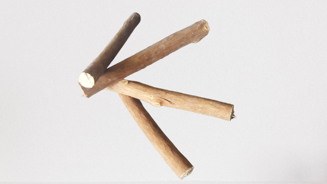 Cinnamon wood(four pieces) as firewood in chimneys camps and outdoors for fire - Fresh Stock Dated January 2026