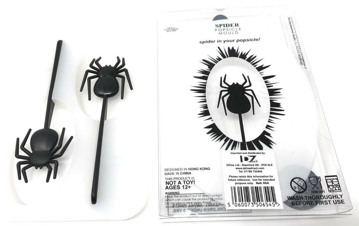 Halloween Spider Ice Lolly Pop Mould Popsicle Fun Novelty Kitchen TRIPLE PACK - Fresh Stock Dated February 2026