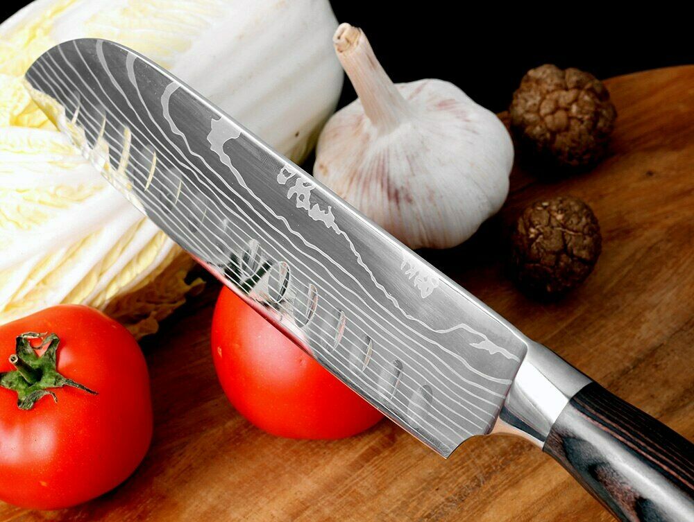 4Piece Kitchen Knife Set Damascus Style Stainless Steel Professional Chef Knives - Fresh Stock Dated January 2026