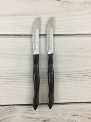 CUTCO Steak Knives 1759 KD LOT OF 2 Classic Serrated Brown Handle Made in USA - Fresh Stock Dated January 2026