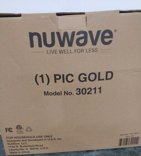 Nuwave Model 30211 PIC GOLD induction burner NEW Open Box - Fresh Stock Dated February 2026