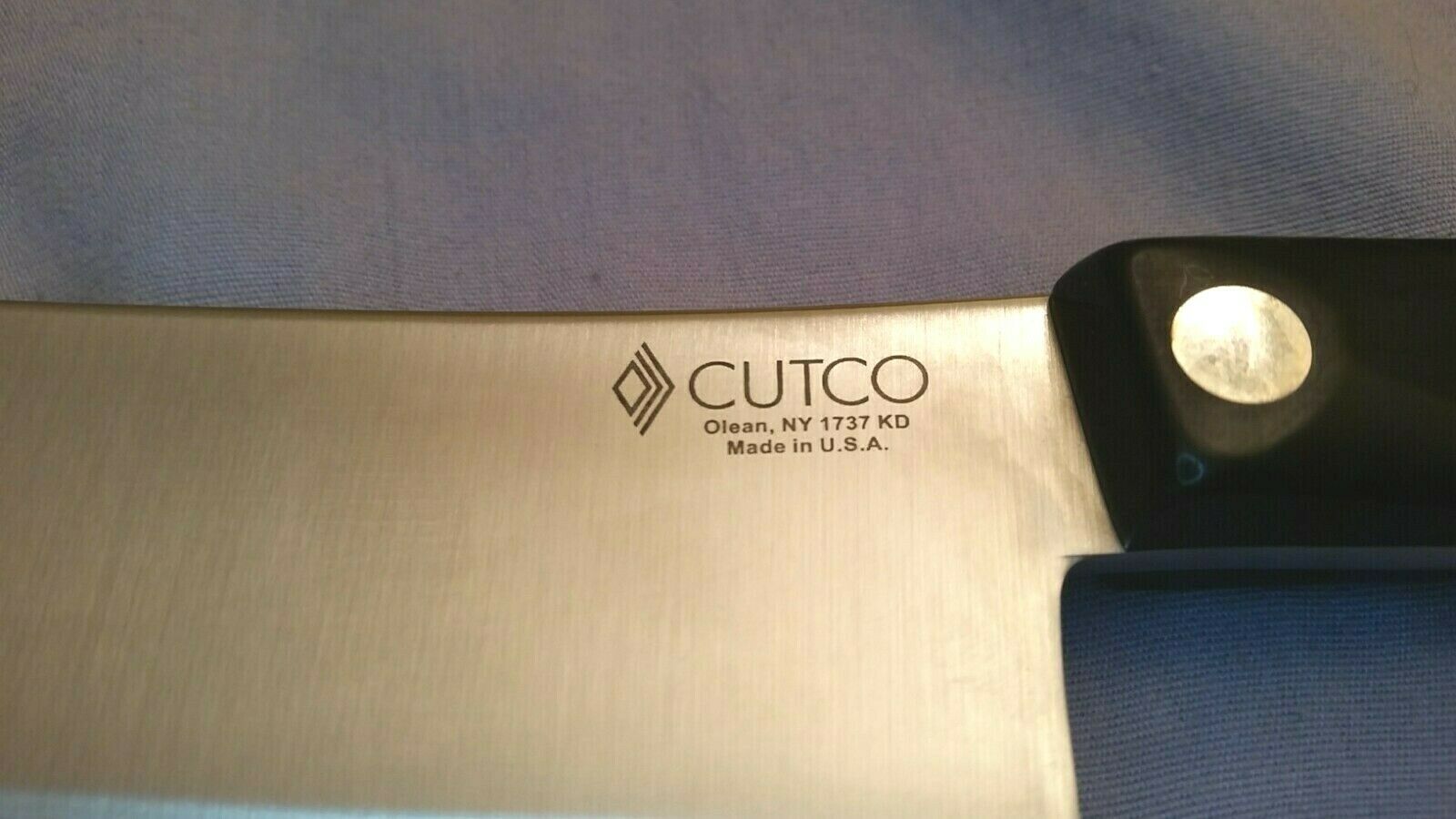 Cutco 1737 KD Cleaver, leather sheath, made in USA, sharp! High Carbon Stainless - Fresh Stock Dated February 2026
