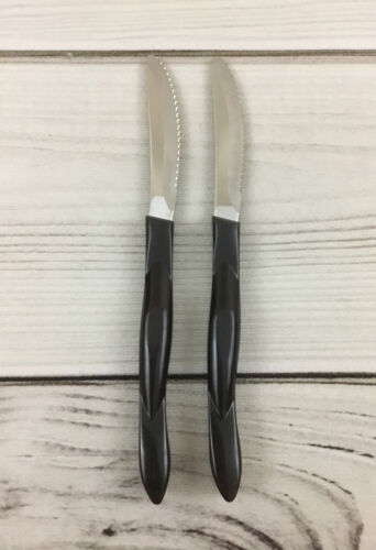 CUTCO Steak Knives 1759 KD LOT OF 2 Classic Serrated Brown Handle Made in USA - Fresh Stock Dated January 2026