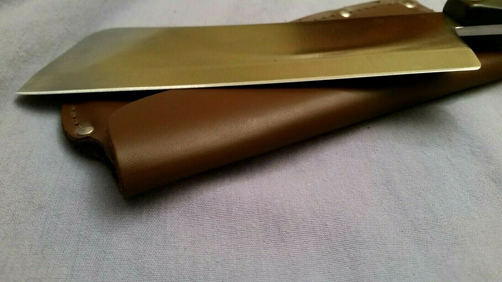 Cutco 1737 KD Cleaver, leather sheath, made in USA, sharp! High Carbon Stainless - Fresh Stock Dated February 2026