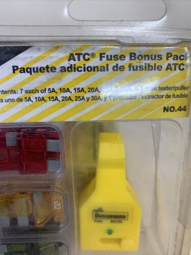 Bussman NO.44 42 Piece Buss® ATC Blade Fuse Bonus Pack Fast Priority Shipping! - Fresh Stock Dated December 2025