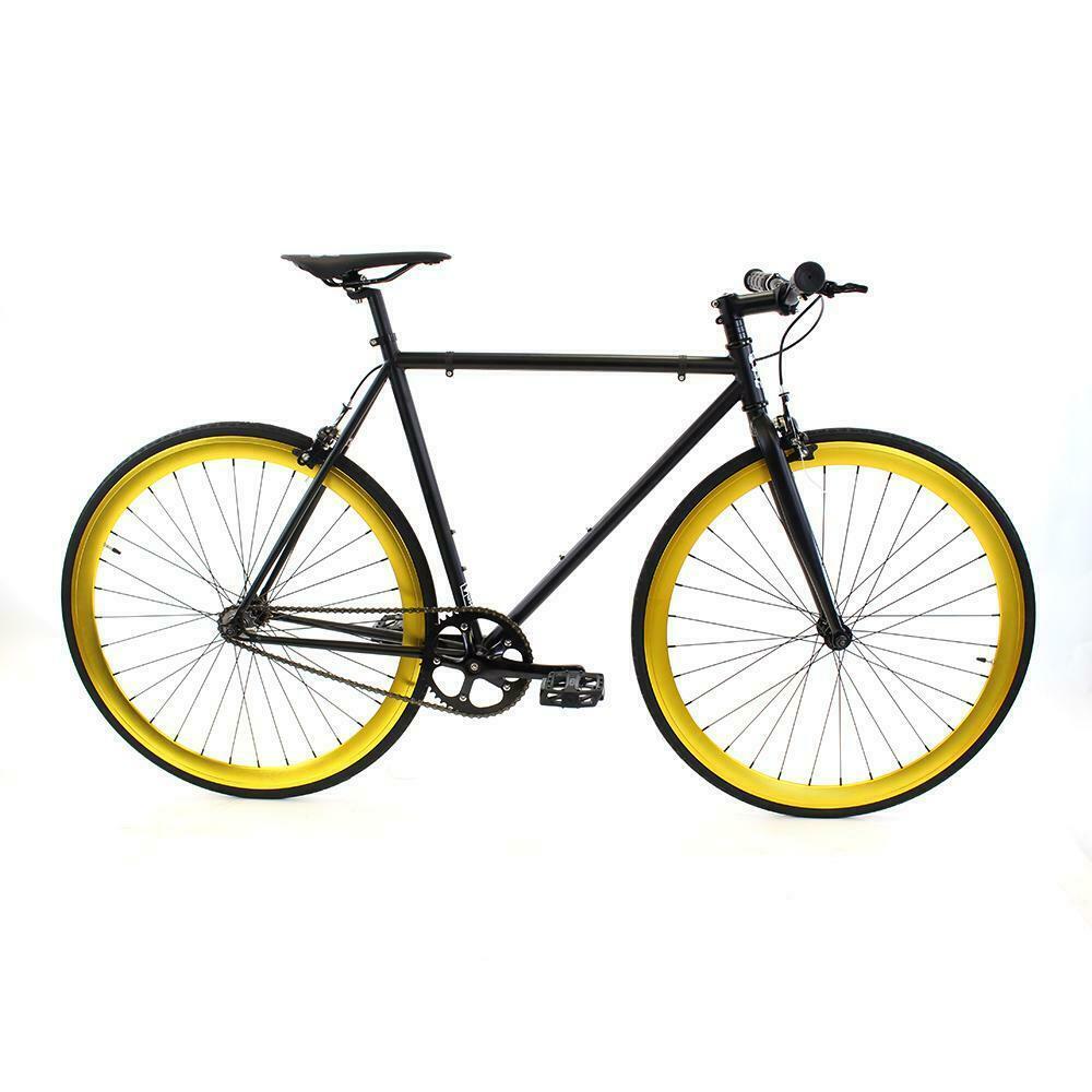 Golden Cycles Fixed Gear Single Speed Bike Bicycle Saint Black Gold 48 CM - Fresh Stock Dated January 2026