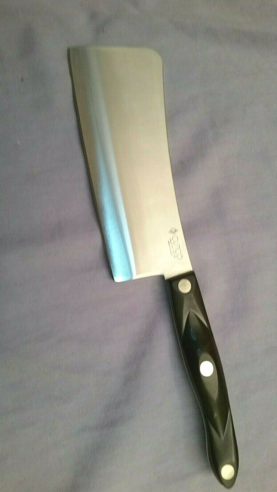 Cutco 1737 KD Cleaver, leather sheath, made in USA, sharp! High Carbon Stainless - Fresh Stock Dated February 2026