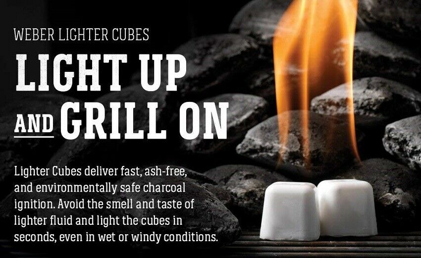 Fire Starter Fuel Cubes 24 Pcs Lighter Eco Squares for Charcoal Grill Fireplace - Fresh Stock Dated January 2026