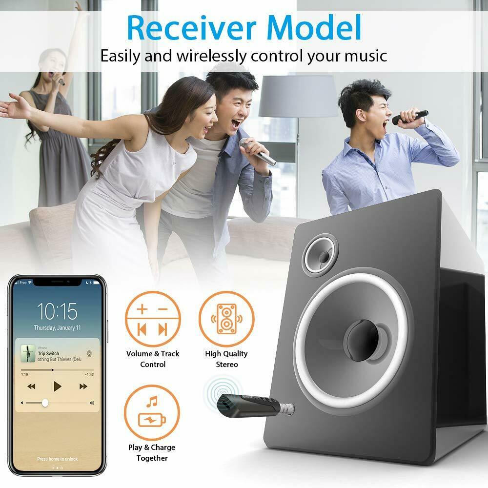 Mini Bluetooth Receiver Portable Wireless Bluetooth 4.2 Adapter Car kit Audio - Fresh Stock Dated December 2025