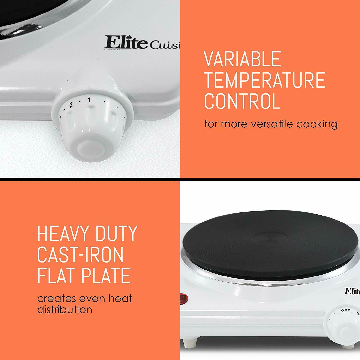 Portable Electric Stove Single Burner Travel Compact Small Hot Plate Dorm White - Fresh Stock Dated February 2026