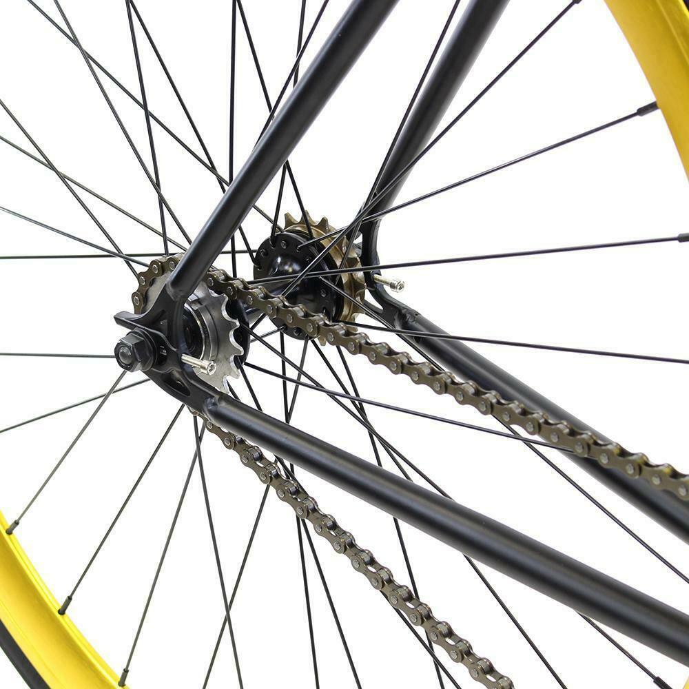 Golden Cycles Fixed Gear Single Speed Bike Bicycle Saint Black Gold 48 CM - Fresh Stock Dated January 2026