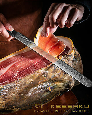 Kessaku Carving Slicing Knife 67-Layer AUS-10V Japanese Damascus Steel, 12-Inch - Fresh Stock Dated January 2026
