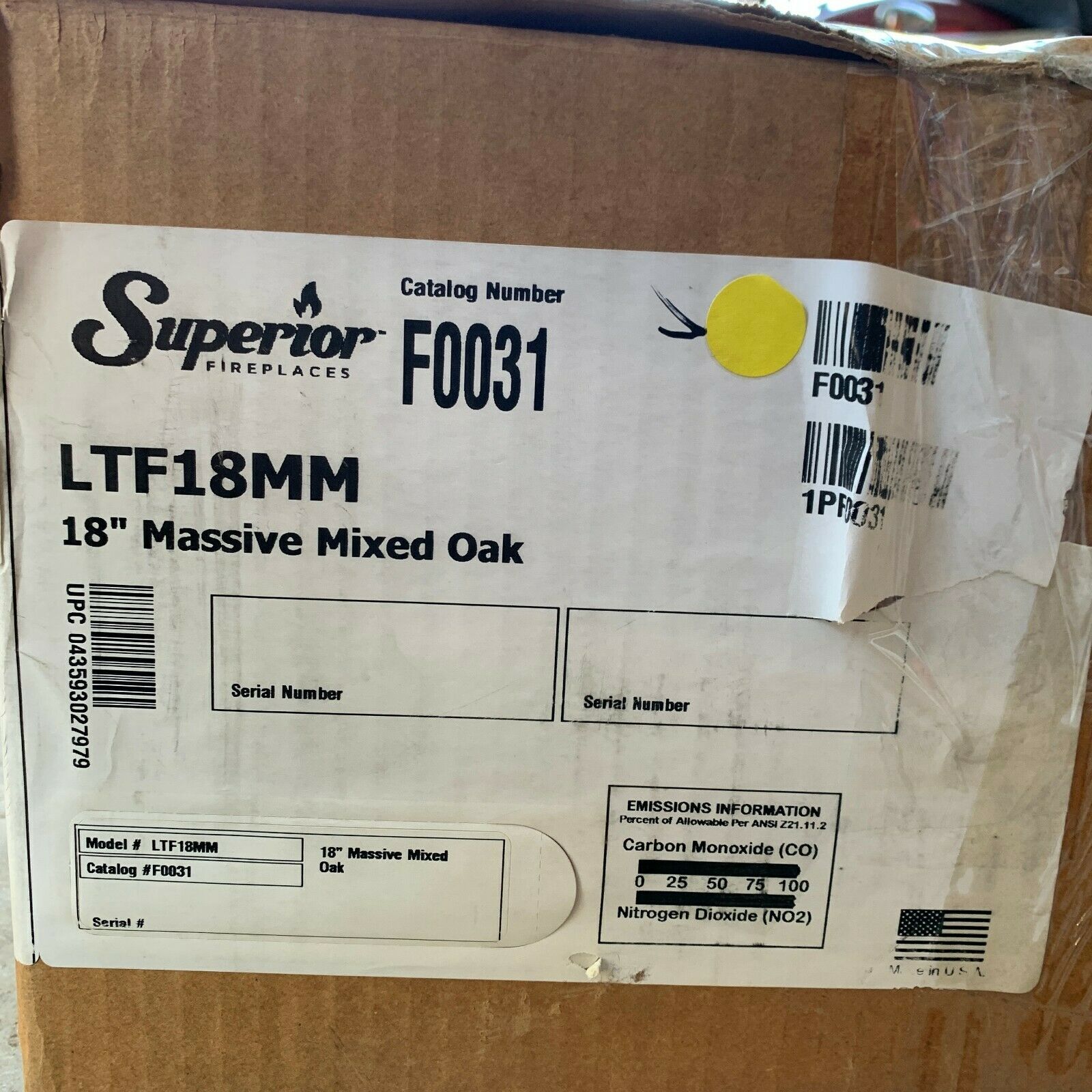 Superior Fireplaces Gas Logs: Model LTF18MM, 18