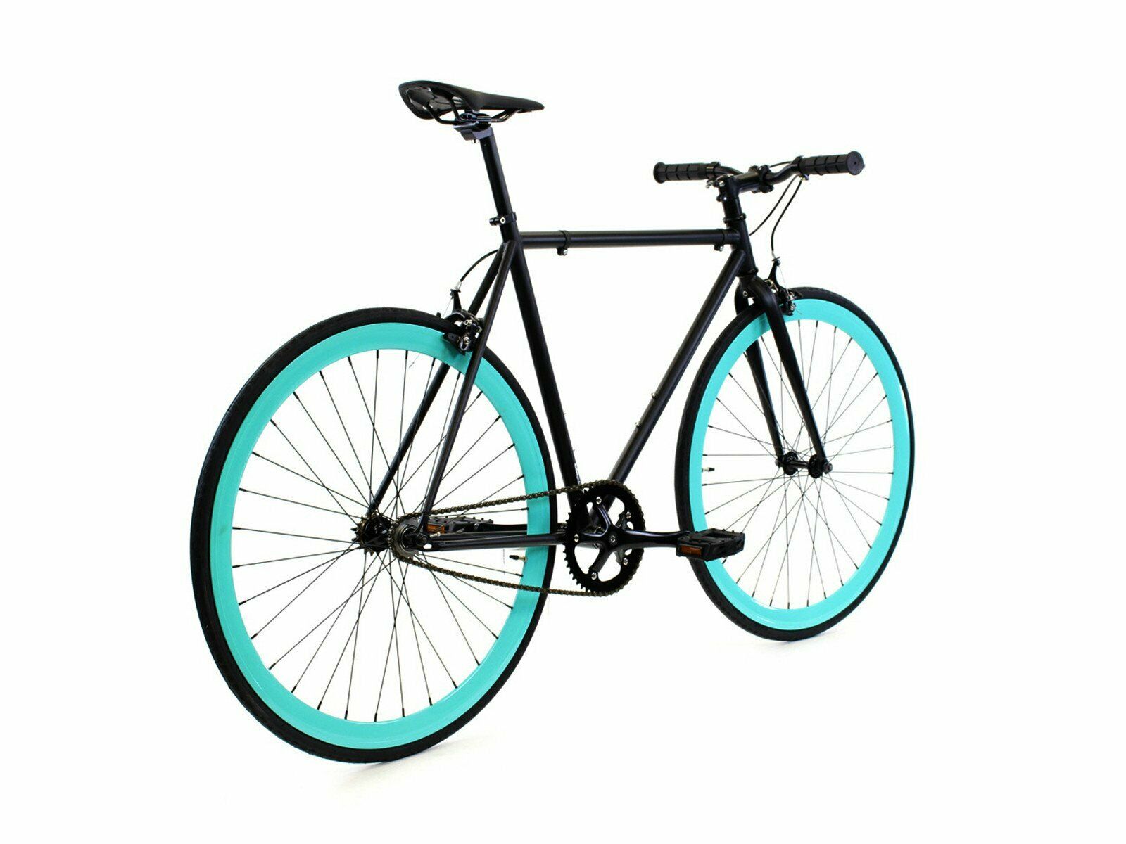 Golden Cycles Fixed Gear Single Speed Bike Bicycle Jackson 52 CM Black and Teal - Fresh Stock Dated January 2026