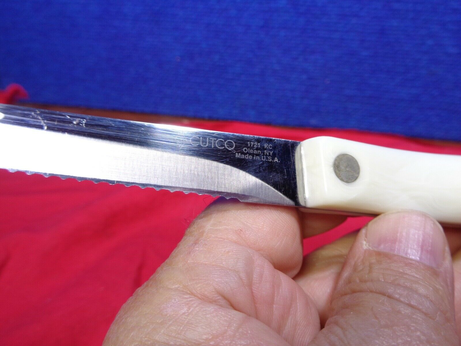 Cutco Knife 1721KC Pearl White Handle #6 - Fresh Stock Dated January 2026