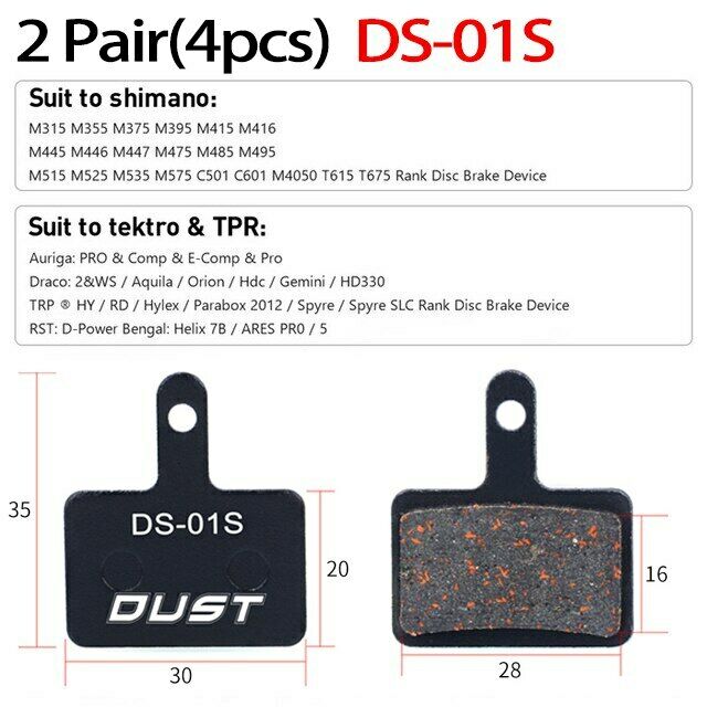 2 Pair (4pcs) MTB Bicycle Hydraulic Disc Ceramics Brake Pads For b01s SHIMANO - Fresh Stock Dated December 2025