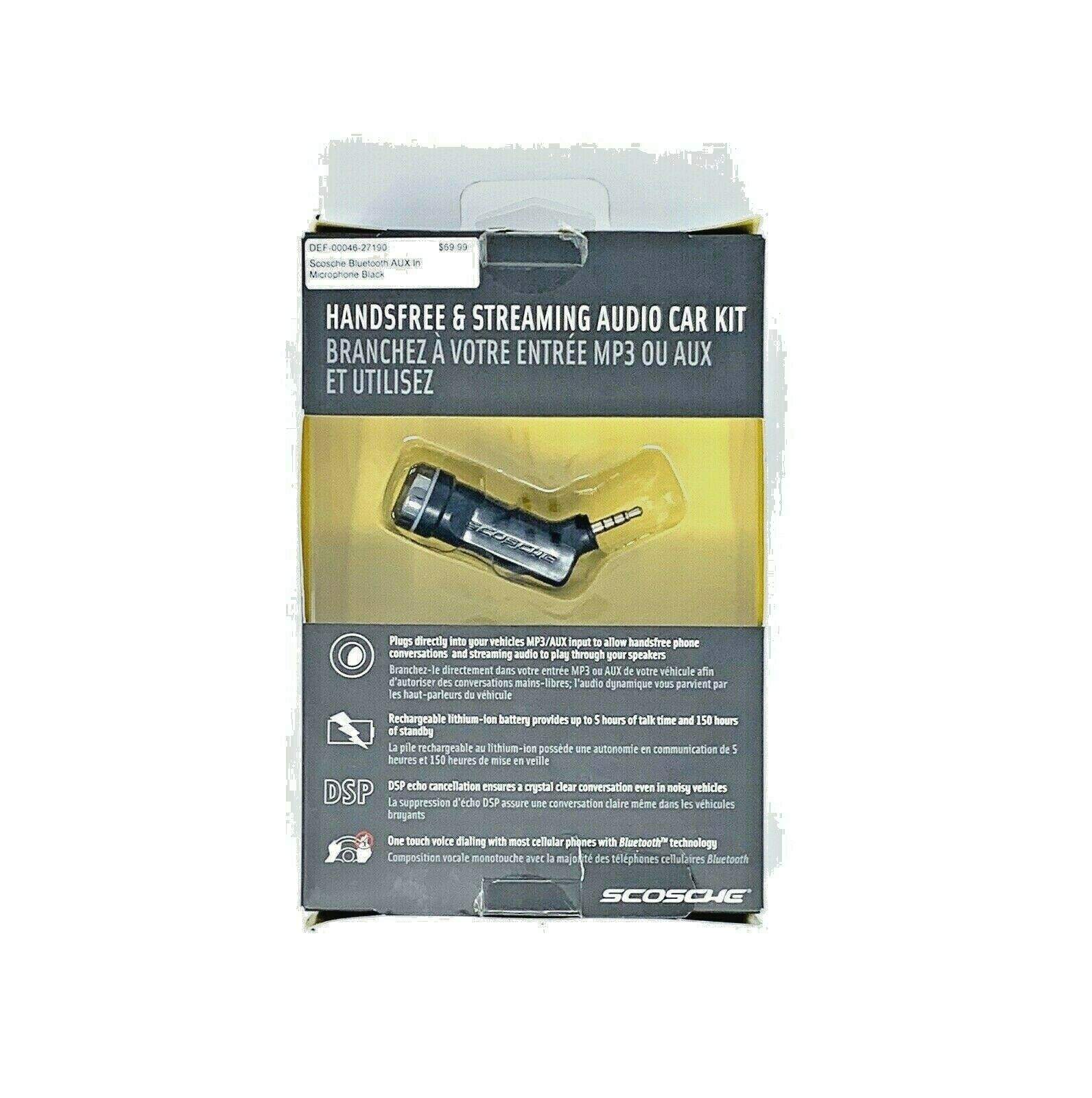 SCOSCHE  Plug and Play Bluetooth Handsfree & Streaming Audio Car Kit MSRP 69.99 - Fresh Stock Dated December 2025