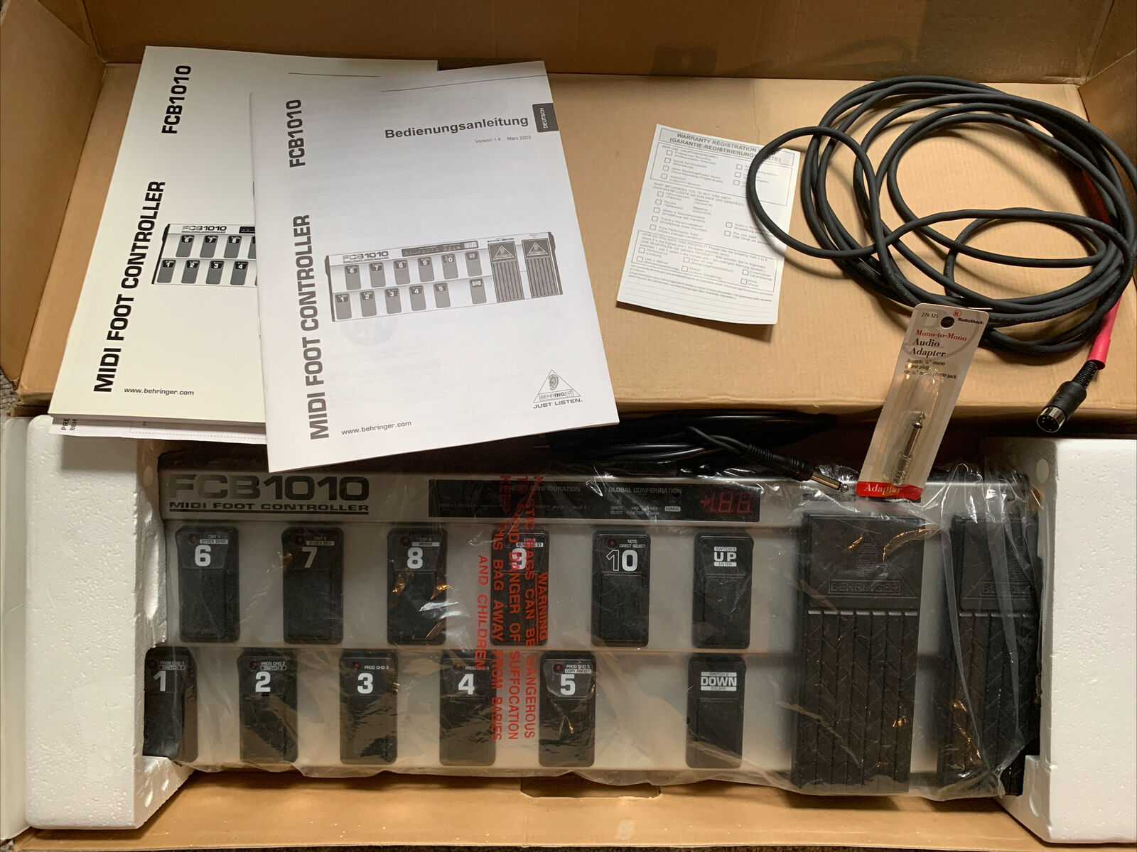 Behringer FCB1010 Ultra-Flexible MIDI Foot Controller - Fresh Stock Dated December 2025