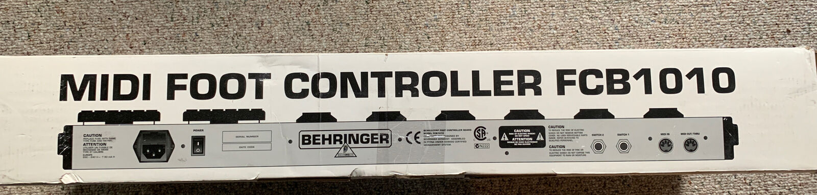 Behringer FCB1010 Ultra-Flexible MIDI Foot Controller - Fresh Stock Dated December 2025