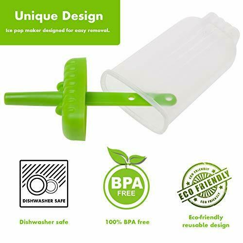 Popsicle Molds, Reusable Popsicle Molds Ice Pop Molds Maker - Set of 6 - Blue - Fresh Stock Dated February 2026