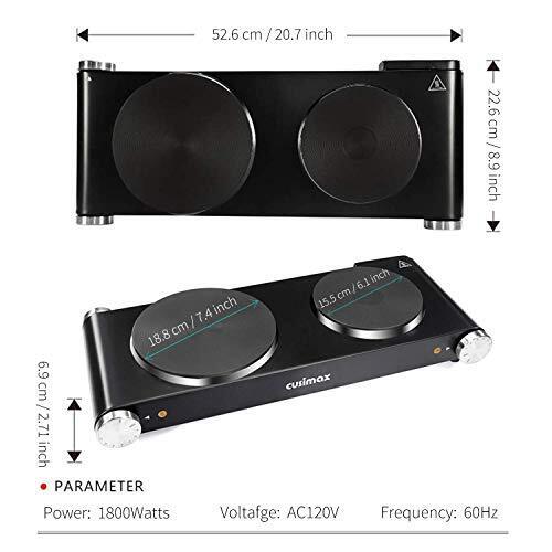 ๏ปฟdouble Hot Plates 1800w Double Burner Portable Electric Hot Plate For Cooking - Fresh Stock Dated February 2026