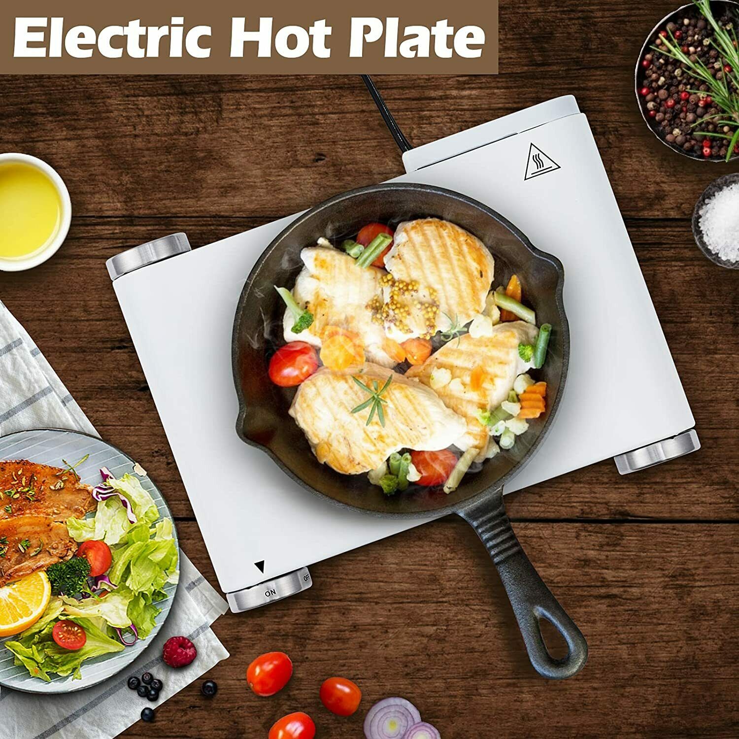 Hot Plate, CUSIMAX Electric Hot Plate 1500W Hot Plates for Cooking Single Burner - Fresh Stock Dated February 2026
