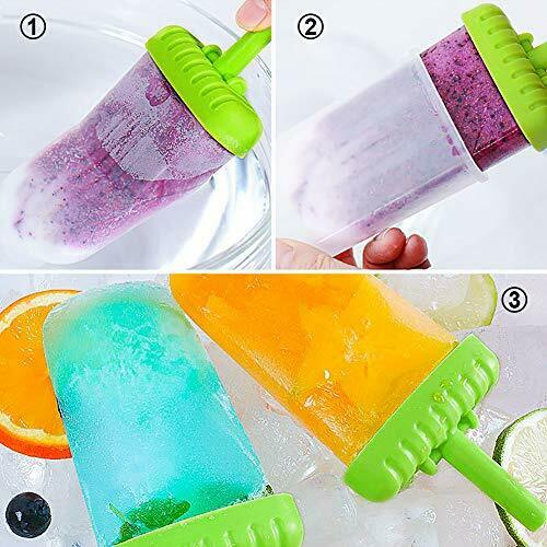 Popsicle Molds, Reusable Popsicle Molds Ice Pop Molds Maker - Set of 6 - Blue - Fresh Stock Dated February 2026