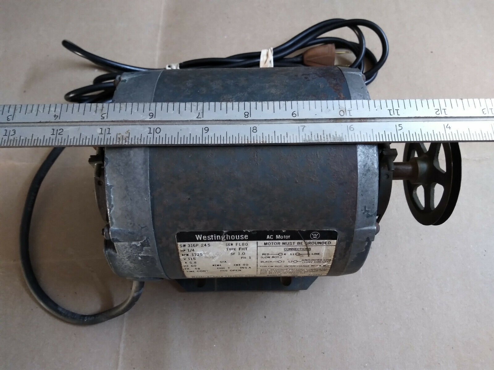 Watchmakers Lathe Westinghouse Motor 1/4 HP - USA - Fresh Stock Dated December 2025