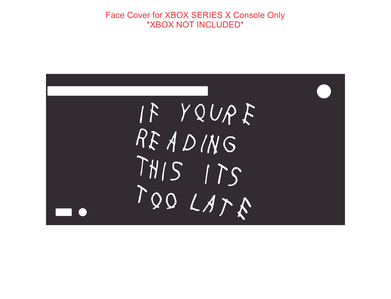 Wrap Skin Decal For XBOX SERIES X CONSOLE Too Late 6 God Drake Champagne Papi - Fresh Stock Dated February 2026