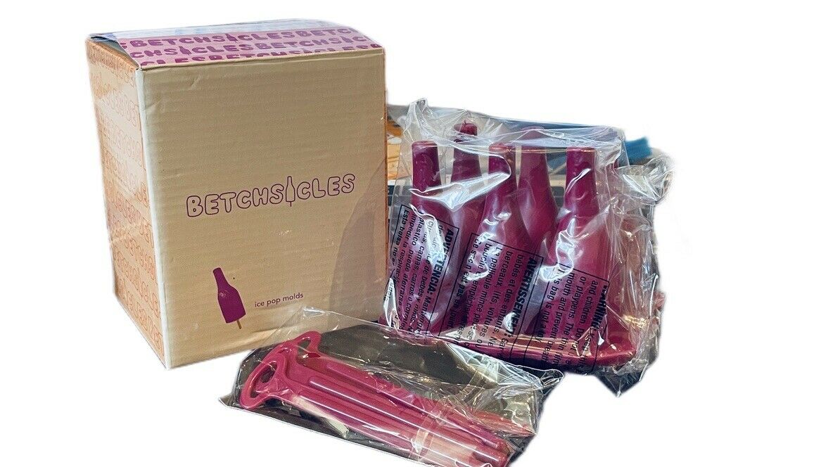 Betchsicles Ice Pop Molds - 6 Champagne Ice Pop Molds- NIB rv - Fresh Stock Dated February 2026