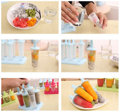 Popsicle Molds 3 Sets Ice Pop Molds Ice Pop Maker With Funnel & Brush 3 ColorS - Fresh Stock Dated February 2026