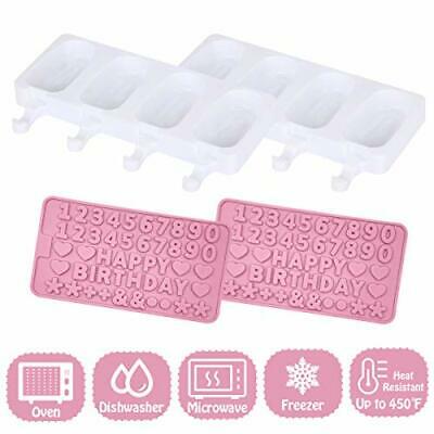 Large Silicone Popsicle Molds 4 Cavities Homemade 2 cake pop mold Maker Ice P... - Fresh Stock Dated February 2026