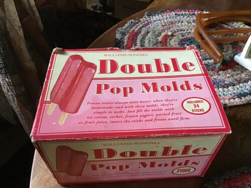 Williams Sonoma Double Pop Molds Frozen Ice Pop Treats 6 Double Molds NIB - Fresh Stock Dated February 2026