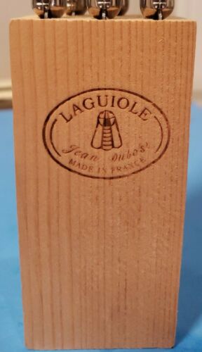 Laguiole Jean Dubose Steak Knives Set of 6. Dark Blue and White Handles. Signed - Fresh Stock Dated January 2026