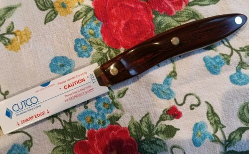 Vintage CUTCO Paring Knife #20 Stainless 2” Blade Wooden Handel Made in USA Nice - Fresh Stock Dated January 2026