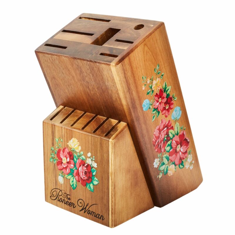 The Pioneer Woman Cowboy Rustic 14-Piece Forged Cutlery Knife Block Set NEW - Fresh Stock Dated January 2026