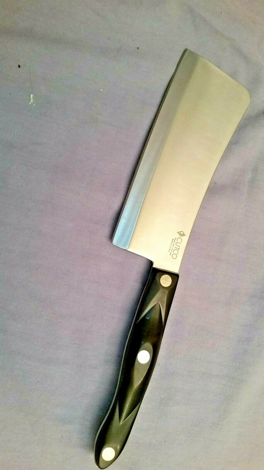 Cutco 1737 KD Cleaver, leather sheath, made in USA, sharp! High Carbon Stainless - Fresh Stock Dated February 2026