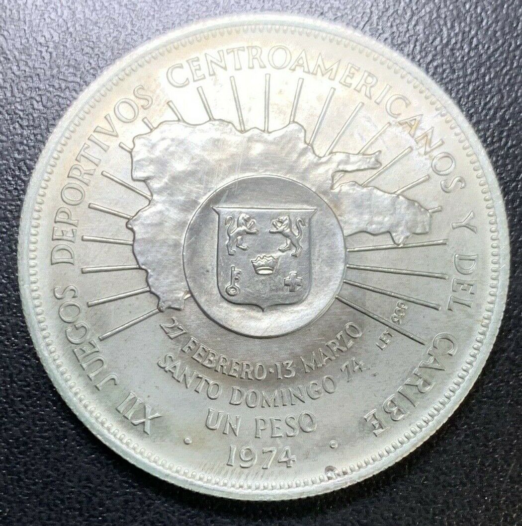 1974 Dominican Republic Silver Peso BU - Fresh Stock Dated December 2025