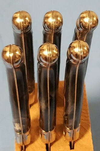 Laguiole Jean Dubose Steak Knives Set of 6. Dark Blue and White Handles. Signed - Fresh Stock Dated January 2026