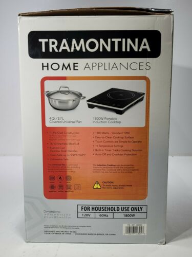 Tramontina 3 Piece Protable Induction Cooking System w/ 4qt Covered Pan - Fresh Stock Dated February 2026
