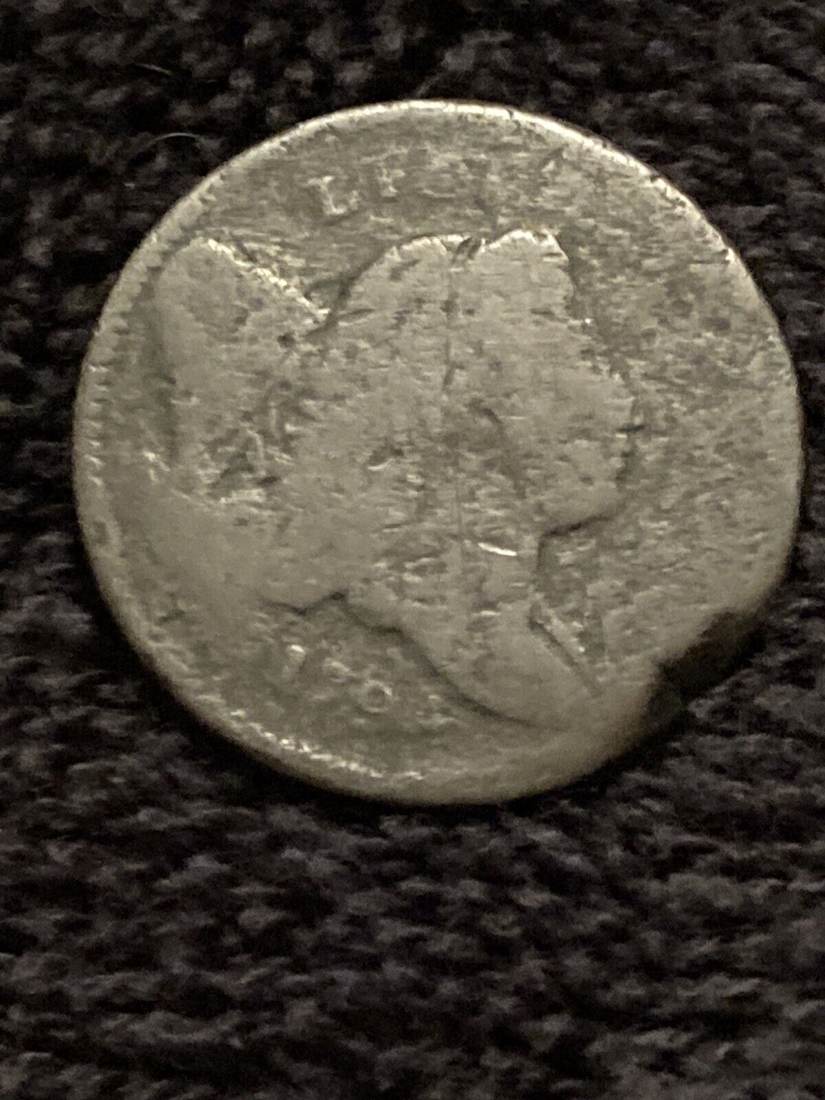 1794 liberty cap half cent 1/2c C-4A R-3 Error RagClip Clipped planchet Edge Lrt - Fresh Stock Dated December 2025