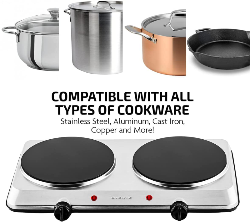 Estufa Electrica para Cocina Portatil 2 Hornillas Estufas Electricas Portatiles - Fresh Stock Dated February 2026