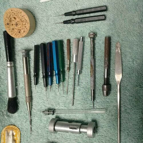 21 Vintage Watch Repair Tools Peer Tweezer Screwdriver Brush - Fresh Stock Dated December 2025