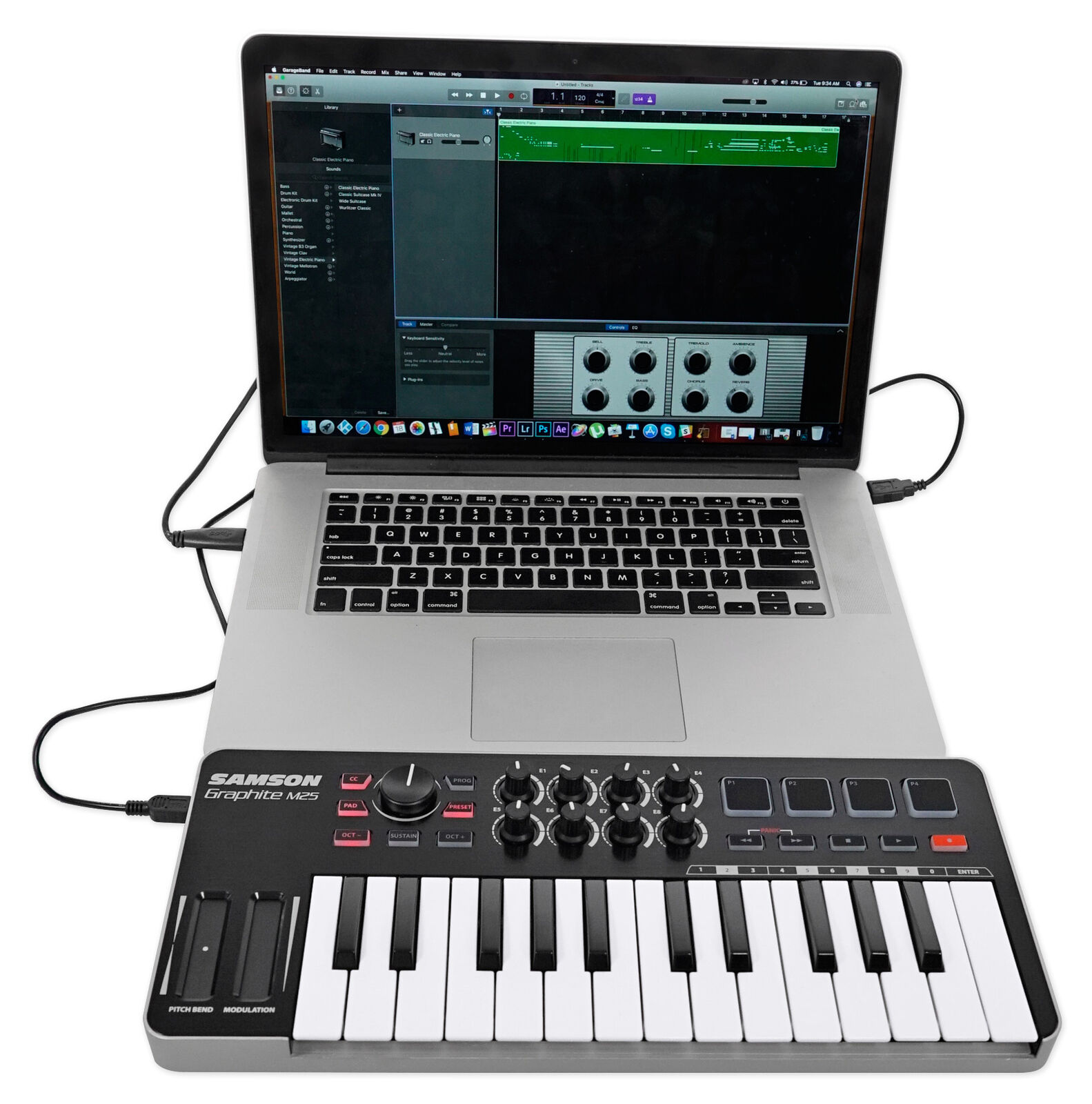 Samson Graphite M25 25-Key USB MIDI DJ Keyboard Controller For PC, MAC SAKGRM25 - Fresh Stock Dated December 2025