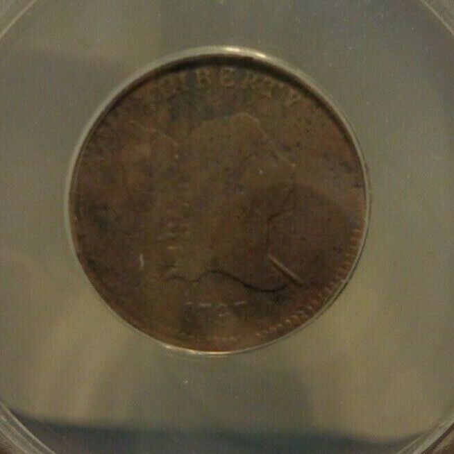 1797  ANACS VG 8 Details Liberty Cap Half Cent Coin 1/2c Plain Edge - Fresh Stock Dated December 2025