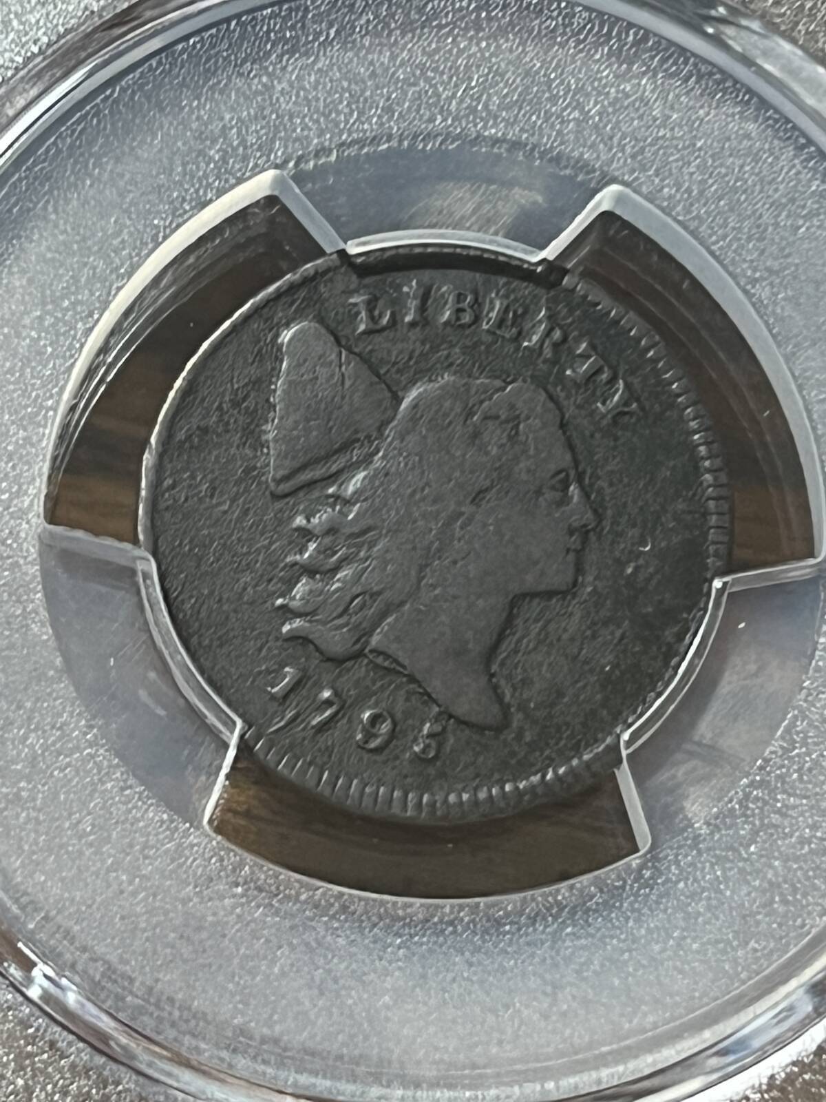 1795 P Half Cents Liberty Cap, PCGS VG Details Environmental Damage LE Punctuate - Fresh Stock Dated December 2025