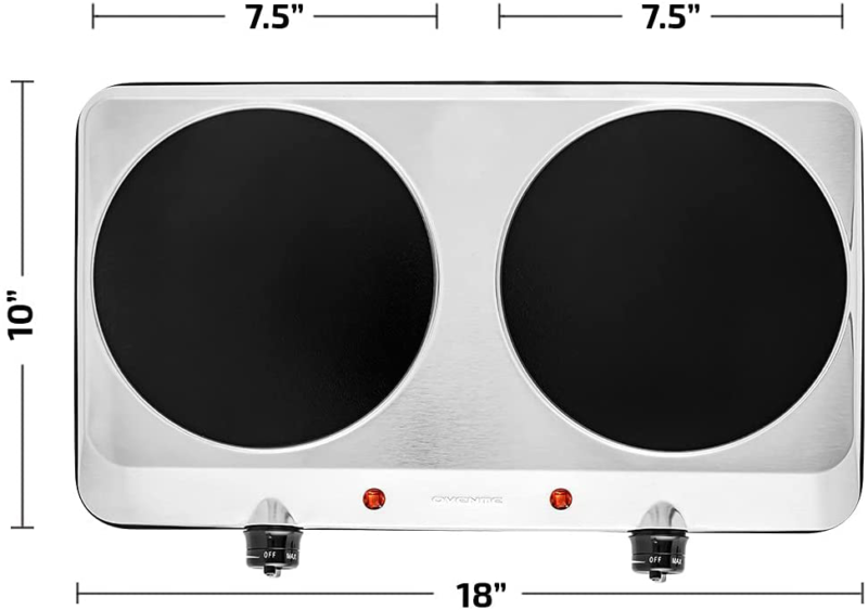 Estufa Electrica para Cocina Portatil 2 Hornillas Estufas Electricas Portatiles - Fresh Stock Dated February 2026