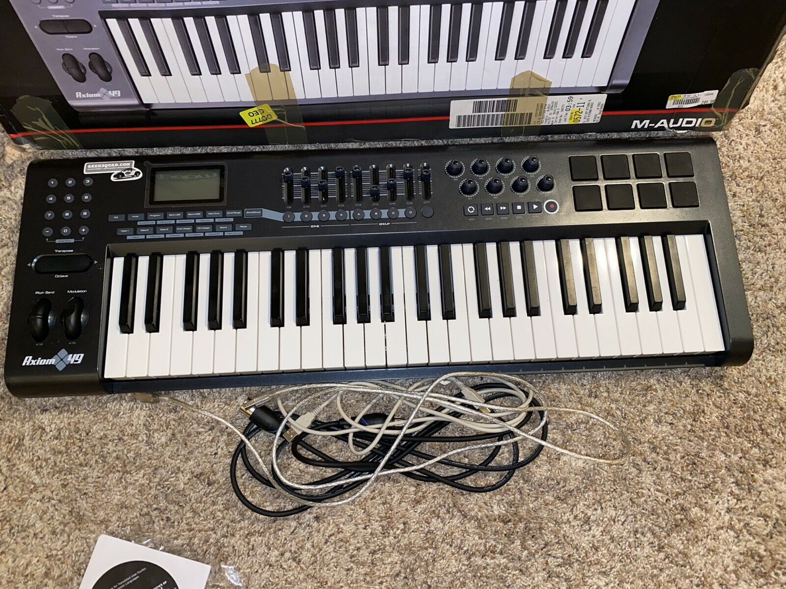 M-Audio Axiom 49 Key Semi Weighted USB MIDI Controller W/ Cables & Box - Fresh Stock Dated December 2025