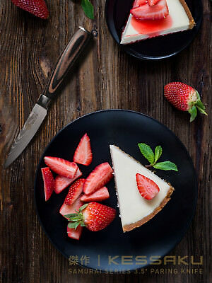 Kessaku 3.5-Inch Paring Knife - Samurai Series - High Carbon 7Cr17MoV Steel - Fresh Stock Dated January 2026